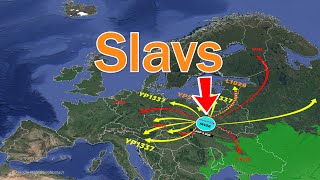 The spread of R1a associated with the migration of the Slavs and Corded Ware culture [upl. by Rebeh]