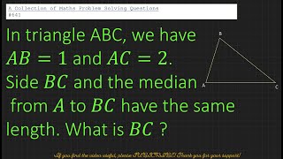 A Collection of Maths Problem Solving Questions 641 Apollonius Theorem  Geometry [upl. by Tankoos]