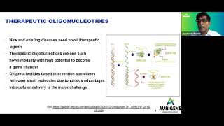 Webinar on quotTherapeutic Oligonucleotides A Path Breaking Modalityquot  Dr Jegadeesh Thampi [upl. by Backer670]