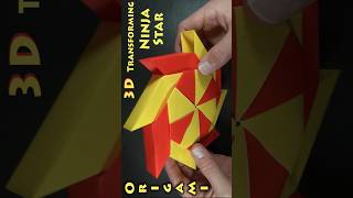 Origami 3D Transforming Ninja Star shorts designed by Ray Bolt [upl. by Nnylirej]