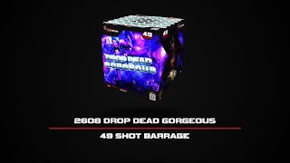 Bright Star Xtreme Fireworks  2608 Drop Dead Gorgeous 49 Shot Barrage [upl. by Audwen45]