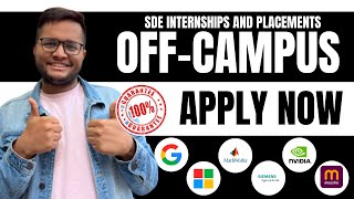 OFF Campus SDE Internship and Placement  2023  2024  2025 passouts  Apply Now [upl. by Blanche]