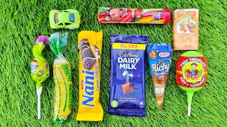 Satisfying video Asmr Lollipops candy and chocolate gummy candy unboxing video [upl. by Ellehcear]