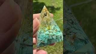 Turquoise Orgonite Pyramid 3 [upl. by Ettevram]