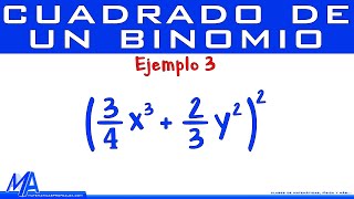 Cuadrado de un binomio  Ejemplo 3 [upl. by Ithsav]