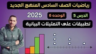 شرح الدرس 5 الوحدة 6 رياضيات الصف السادس الابتدائي ترم اول منهج 2025 تطبيقات على التمثيلات البيانية [upl. by Atsirk525]