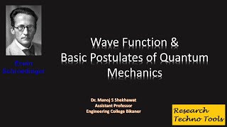 Wave Function  Basic Postulates of Quantum Mechanics  Quantum Mechanics In Hindi [upl. by Bruni826]