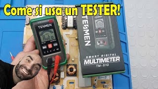 Impariamo ad usare il tester con TESMEN TM510  Diagnostica TV Samsung [upl. by Nilra]