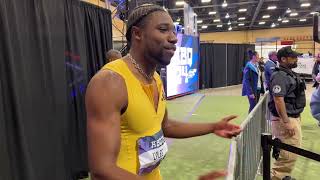 Noah Lyles After Winning 60m Title At USATF Indoor Championships Talks Strength Training Changes [upl. by Oiramel]