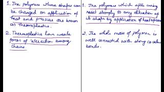 Difference between Thermoplastic and Thermosetting Polymers [upl. by Latsyrhk]