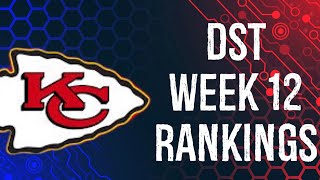 Top 12 DefenseDST Rankings Week 12 Fantasy Football [upl. by Enicar]