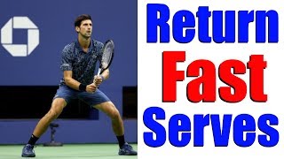 How To Return Fast Serves In Tennis  Tennis Lesson [upl. by Odlavso]