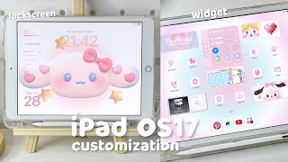 iPadOS 17 cute and aesthetic customization✨ [upl. by Namien]