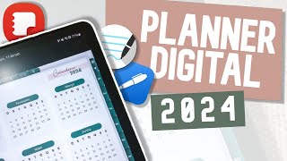 Planner Digital 2024 ✨ COMPLETO Samsung Notes Goodnotes e Noteshelf [upl. by Macnair]