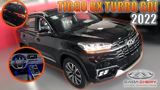 TIGGO 8X TURBO GDI 2022 COM  7 LUGARES FICHA TÉCNICA COMPLETA [upl. by Hulburt801]