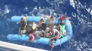 Rescue at Sea Royal Caribbean Navigator Of The Seas on 5111 9 Refugees [upl. by Adnovad]