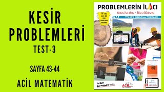 PROBLEMLERİN İLACI SORU BANKASI Acil MatematikSayfa 4344 [upl. by Llenrev]