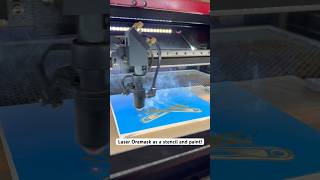 Using Oramask to laser a stencil and then paint diy stencil signs laserengraving howto clean [upl. by Lihas100]