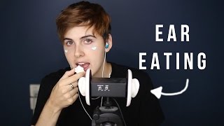 ASMR  3D EAR EATING  Whispering and Mouth Sounds [upl. by Eanal]