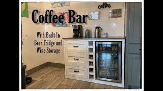 DIY Coffee Bar with BuiltIn Beer Fridge and Wine Storage [upl. by Nyliak962]