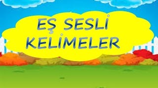 EŞ SESLİ KELİMELER  SESTEŞ KELİMELER [upl. by Liek]