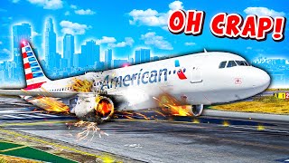 Pilot FORGETS to Lower Landing Gear Lands Anyway GTA 5 [upl. by Lednic]