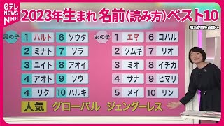 【変遷…時代を反映】「子どもの名前」ランキング “グローバル” “ジェンダーレス”人気に？【みんなのギモン】 [upl. by Adniled506]