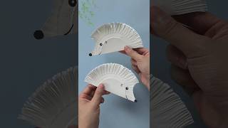 Use cake paper plates to make a small hedgehog Crafting DIY FunWithKids HedgehogCraft [upl. by Broderic]