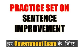 sentence improvement SSC CGL SSC MTS CPO NDA uptgtpgttgt pgt kvs nvs dsssb emrs lecturer [upl. by Radferd358]