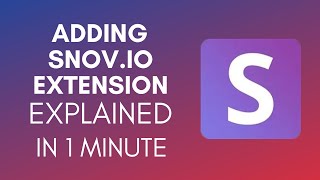 How To Add Snovio Extension 2025 [upl. by Oskar]