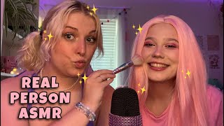 REAL PERSON ASMR Maddie MUA Does A Clients Makeup for The Barbie Movie Role Play KaylenaASMR 🎀✨ [upl. by Vescuso]