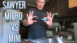 Sawyer Micro squeeze speed test Vs Sawyer Mini speed test Flow Rate Test [upl. by Coyle]