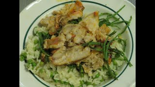 doperwten risotto met gebakken rode mul [upl. by Ilene400]