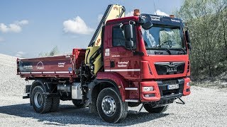 MAN TGM 18320 KH Kipper Tipper Truck with Crane 2019 Exterior Interior SlideShow [upl. by Aenej760]