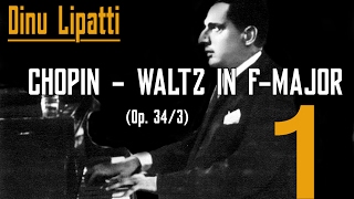 Dinu Lipatti  Chopin Waltz in F Major Valse brilliante [upl. by Anisor697]