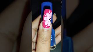 Easy 🌸 flower nail art simplenailartdesignsathome [upl. by Pendergast]