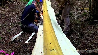 Secret to Quick Debarking Ep 2 Outsider Log Cabin [upl. by Glenn]