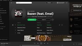 ais Ezhel Bazen feat Emel  spotify record [upl. by Aihsele50]