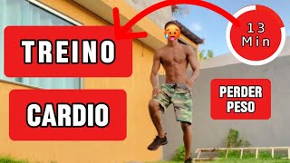 TREINO CARDIO DE 13 MINUTOS PARA PERDER PESO RÁPIDO  SEM EQUIPAMENTO  EM PÉ [upl. by Sihun677]