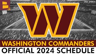 Washington Commanders 2024 NFL Schedule Opponents And Instant Analysis [upl. by Claretta]