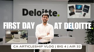 My First day at DELOITTE  CA ARTICLESHIP VLOG  BIG 4  cainter articleship big4 cafinal [upl. by Irtemed]