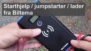 Starthjelp jumpstarter lader fra Biltema [upl. by Naillig]