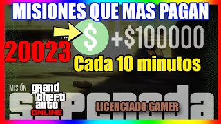 📢TOP 7 MISIONES para GANAR MUCHO DINEROSOLO SIN AYUDA en GTA 5 ONLINE 20023 para POBRES [upl. by Anoj]