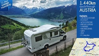 Reisebericht 1440km mit Wohnmobil Knaus Sky Wave 650 MF durch Österreich  Camping Doku [upl. by Baillie830]