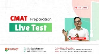 CMAT Live Test  Target 100  CMAT Exam Preparation in Nepal  CMAT 2022  Edusoft Academy [upl. by Urdna269]