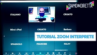 Tutorial Zoom Interprete in simultanea [upl. by Siana]