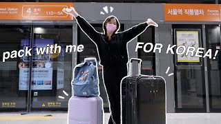 PACK WITH ME FOR KOREA travel essentials tips first day in seoul VLOG [upl. by Acilegna]