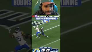 DEMARCUS ROBINSON 39 YARD GAME WINNING TOUCHDOWN VS SEAHAWKS 😱 losangelesrams nfl [upl. by Mahau]