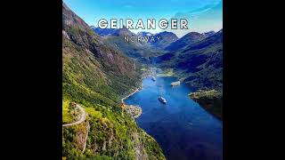 Geiranger Norway 4k Drone shorts [upl. by Spiros]