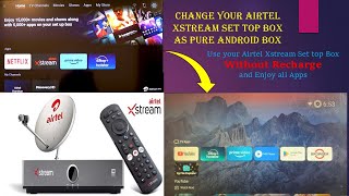 how to use Airtel Xstream set top box witout recharge [upl. by Lekcim17]